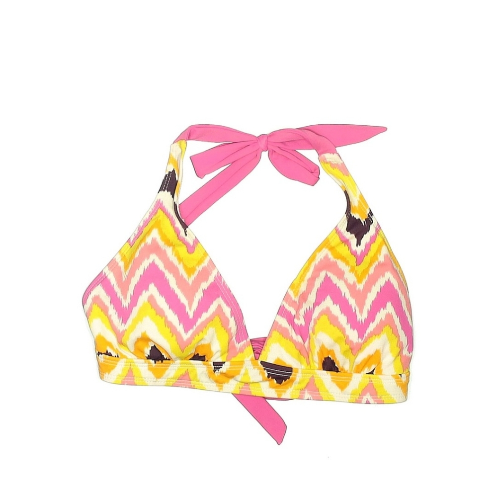 Athleta Surf Zig Zag Halter Bikini Swim Top ** Medium ** EUC !!!